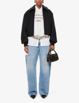 Owelle bomber padded wool-blend felt jacket