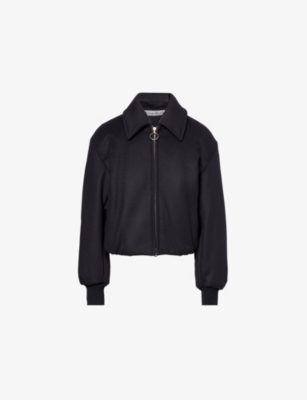 Owelle bomber padded wool-blend felt jacket