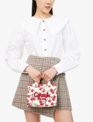 Cherry Cargo 20 mini cotton-canvas tote bag