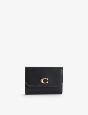 COACH WOMENS ESSENTIAL LEATHER CARD HOLDER BLACK