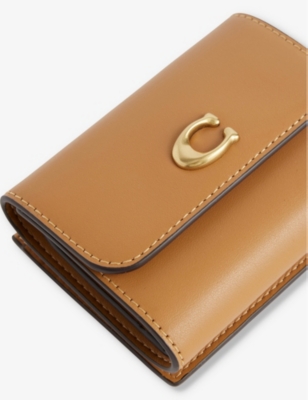 COACH WOMENS ESSENTIAL LEATHER CARD HOLDER HONEY BROWN