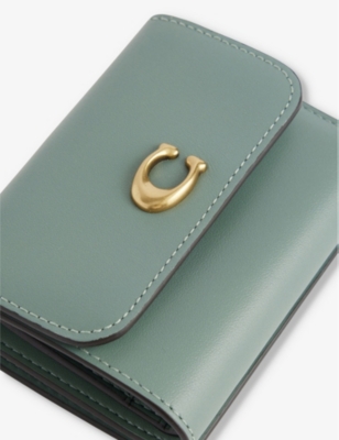 COACH WOMENS ESSENTIAL LEATHER CARD HOLDER SAGE