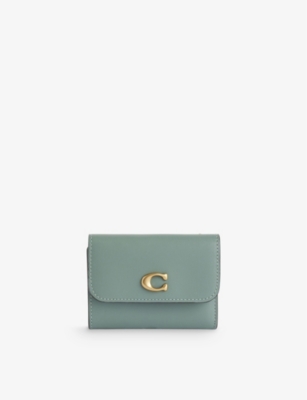 COACH WOMENS ESSENTIAL LEATHER CARD HOLDER SAGE