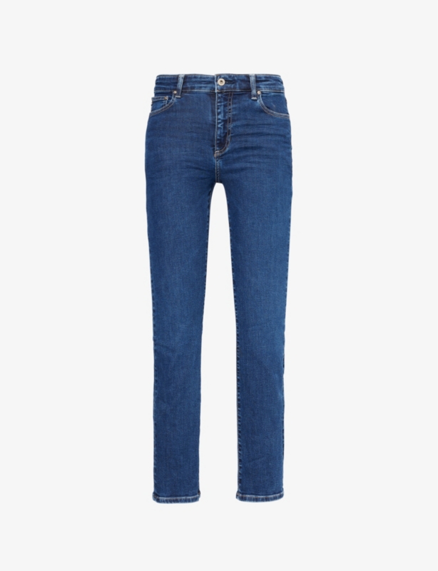 Mari five-pockets straight-leg high-rise stretch-denim blend jeans