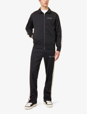 PALM ANGELS: Striped High-Neck Regular-Fit Woven Jacket