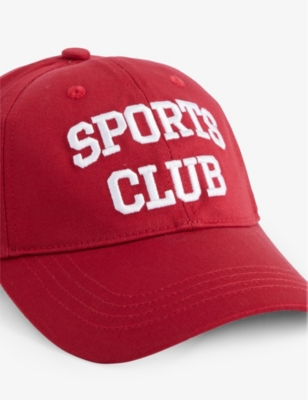 4TH & RECKLESS: Text-Embroidery Twill Cotton Baseball Cap