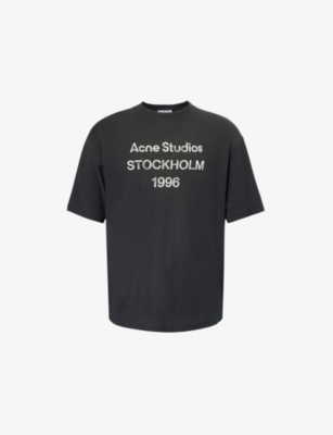 ★送料・関税込★Acne Studios★ピンクラベルロゴブラック半袖★ Acne Studios - 半袖ロゴTシャツ - Acne Studios x Kappa - ブラック