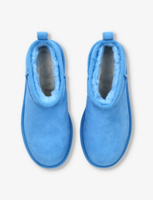 UGG: Classic Ultra Mini Platform suede and shearling boots