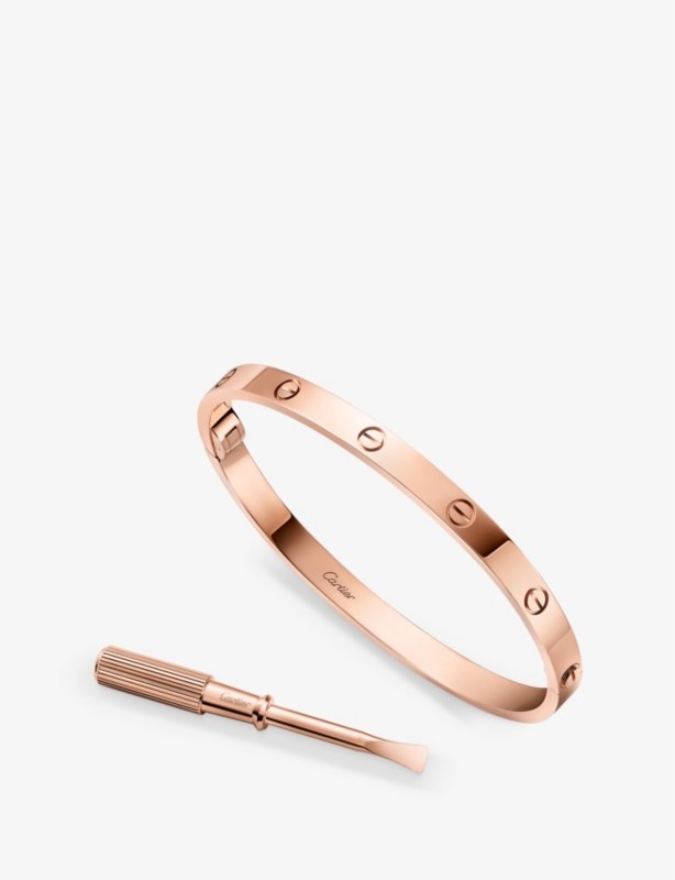 LOVE Medium 18ct Rose-Gold Bracelet
