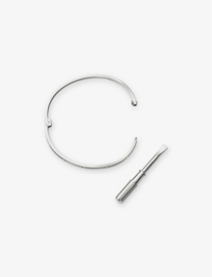 CARTIER: LOVE Small 18ct White-Gold And 0.21ct Diamond Bracelet