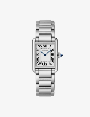 CARTIER: CRWSTA0091 Tank Must SolarBeat small stainless-steel quartz watch