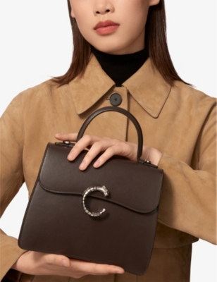 CARTIER: Panthère de Cartier small leather top-handle bag
