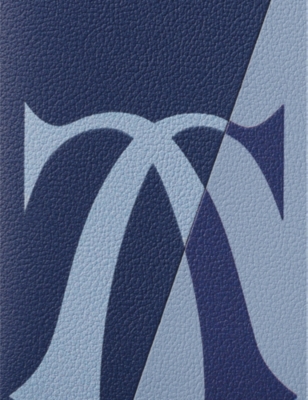Cartier Womens Blue Must De  Four-slot Leather Card Holder In Blue