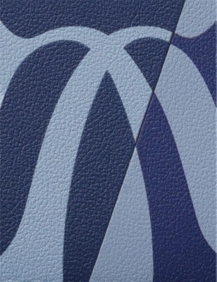 Cartier Womens Must De  Double Leather Card Holder In Blue