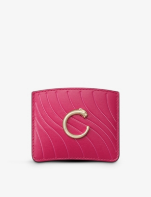 Cartier Womens Red Panthère De  Simple Leather Card Holder In Red