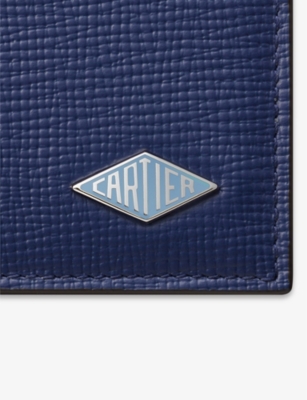 Cartier Womens  Losange Six-credit Card Leather Wallet In Blue
