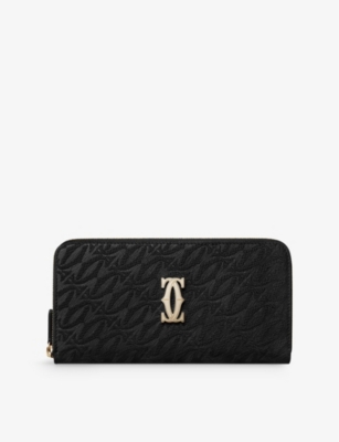 長財布 Cartier International zipped wallet, C de Cartier C CARTIER - C de Cartier International zipped leather wallet