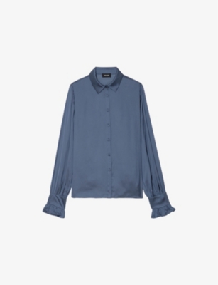ZADIG&VOLTAIRE: Thely wings-embellished recycled polyester-blend satin shirt