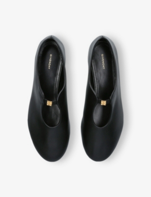 GIVENCHY: 4G Liquid Leather Ballet Flats