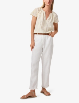 THE WHITE COMPANY: Medina Relaxed-Fit Cotton-Gauze Blouse