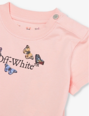 OFF-WHITE C/O VIRGIL ABLOH: Butterfly short-sleeve cotton T-shirt 6-36 months