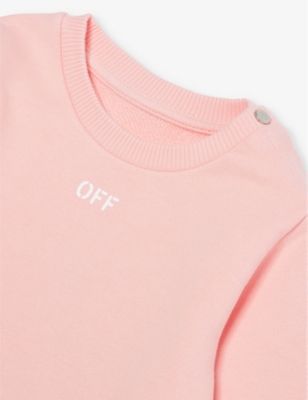 OFF-WHITE C/O VIRGIL ABLOH: Stamp logo-print cotton-jersey sweatshirt 6-36 months