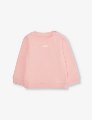 OFF-WHITE C/O VIRGIL ABLOH: Stamp logo-print cotton-jersey sweatshirt 6-36 months