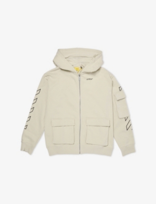 OFF-WHITE C/O VIRGIL ABLOH: Bookish Flap-Pockets Cotton-Jersey Hoody 10-12 Years