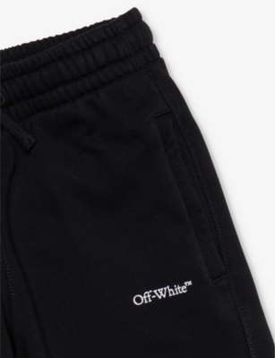 OFF-WHITE C/O VIRGIL ABLOH: Bookish brand-print relaxed-fit cotton-jersey jogging bottoms 4-12 years+