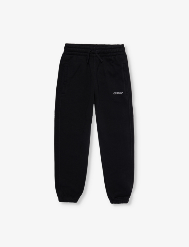 Bookish brand-print relaxed-fit cotton-jersey jogging bottoms 4-12 years+