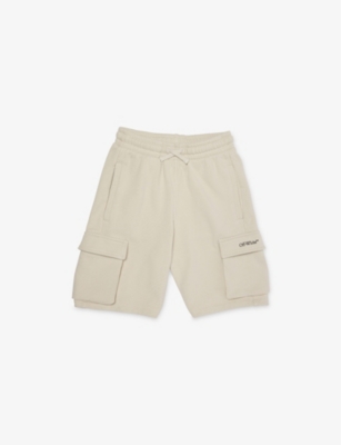 OFF-WHITE C/O VIRGIL ABLOH: Bookish Multi-Pockets Cotton-Jersey Shorts 8-12 Years