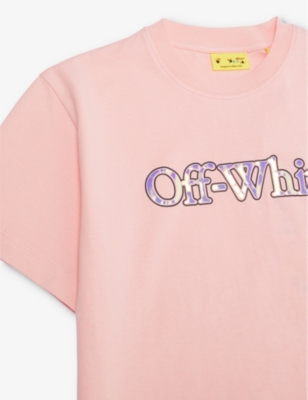OFF-WHITE C/O VIRGIL ABLOH: Big Bookish logo-print cotton-jersey T-shirt 4-12+ years