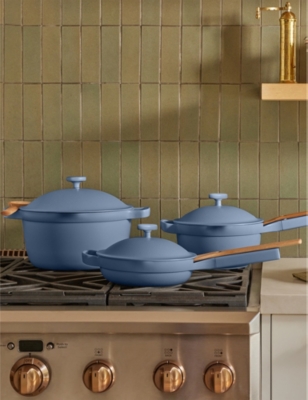 Our Place Blue Salt Cookware Four-piece Aluminium Set In Blue Salt