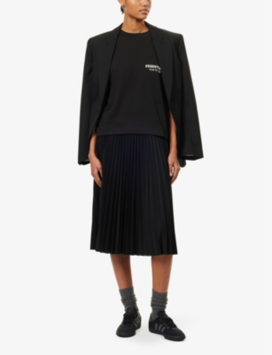 FEAR OF GOD ESSENTIALS: Brand-print round neck cotton-blend T-shirt