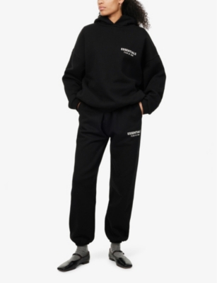 FEAR OF GOD ESSENTIALS: Cropped embossed-brand-print cotton-blend sweatshirt