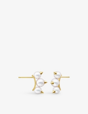 Tasaki 18kt Yellow Gold Collection Line Danger Neo Earrings In 18k Yellow Gold