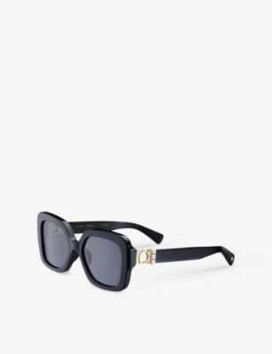 Tasaki Womens Black Ti Gold Plated Balance Neo Square-frame Pearl, Gold-plated Titanium And Acetate Sunglas