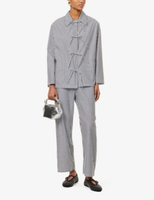 Sleeper Lyra Cotton-poplin Pyjama Set In Black