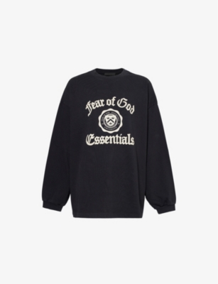 FEAR OF GOD ESSENTIALS: Brand-print crew-neck relaxed-fit cotton-jersey T-shirt