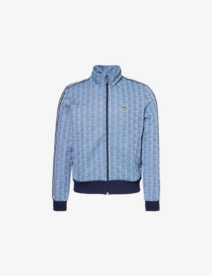 LACOSTE Monogram print regular fit woven jacket Selfridges