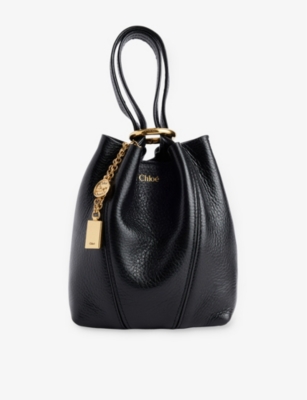 Chloé Womens Black Spin Large Leather Tote Bag In Black