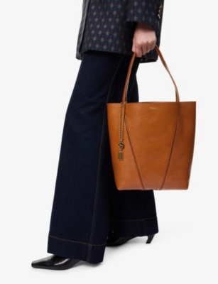 Chloé Womens Clay Brown Spin Medium Leather Tote Bag In Clay Brown
