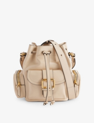 Chloé Womens Chloe Camera Leather Shoulder Bag In Sweet Beige