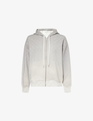 MARINE SERRE: Moon-Logo Gradient Fleece Cotton-Jersey Hoody