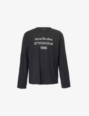 Acne Studios Long-sleeved T-shirt In Faded Black
