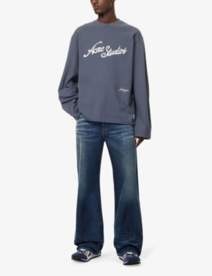 ACNE STUDIOS: Graphic-Print Crewneck Cotton T-Shirt