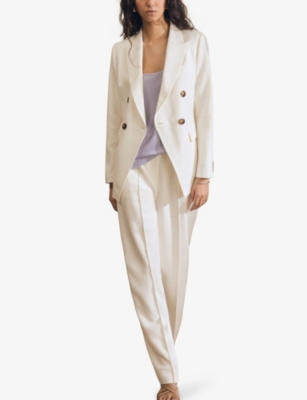 REISS: Reiss x Atelier Dion Double-Breasted Woven Blazer