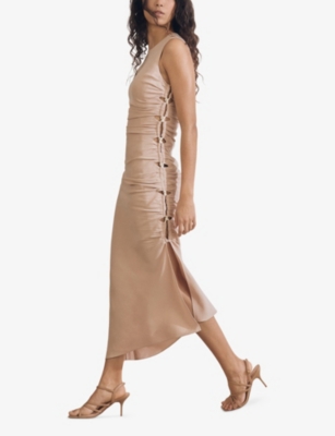 Reiss Womens  X Atelier Brooke Rope-cord Stretch-jersey Maxi Dress Neutral In Neutral