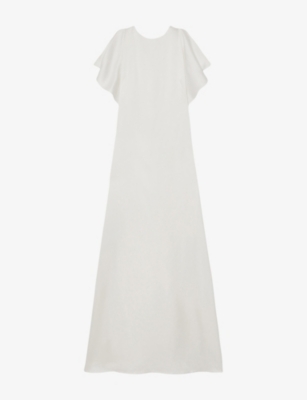 REISS: Reiss x Atelier Brackley Draped Duchess Satin Maxi Dress