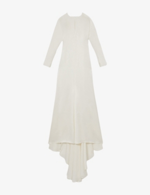 Reiss Womens  X Atelier Clemence Duchess-satin Bridal Gown White In White